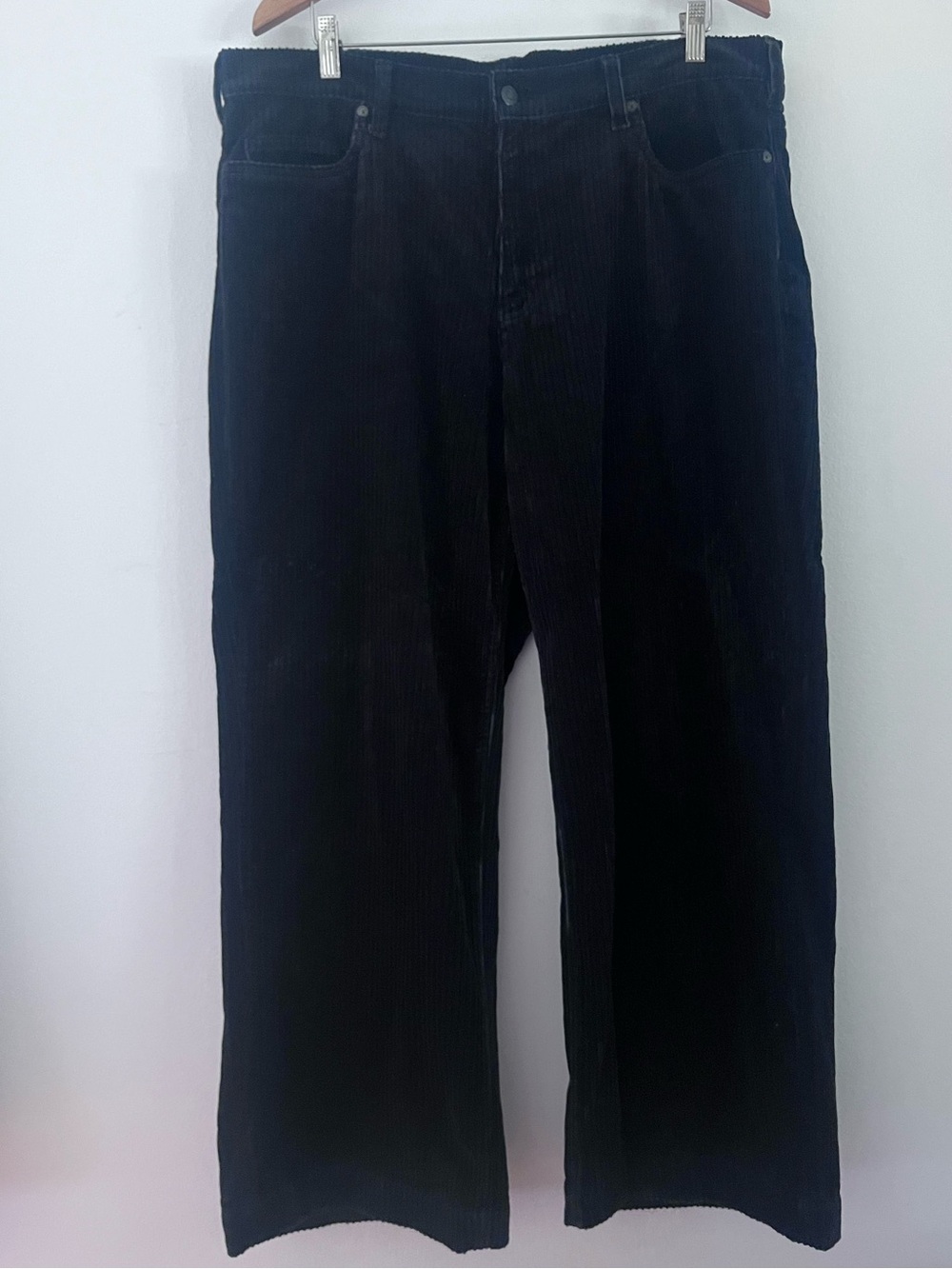Ava & Viv High Rise Stretch Jeans w/ Flare Leg Ankle Length Black Plus Size 18W